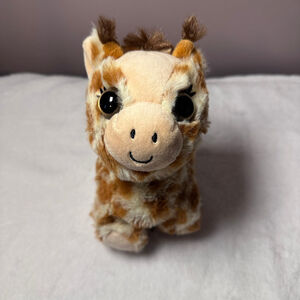 The Petting Zoo Giraffe Slap Bracelet Plush Brown Beige Stuffed Animal 10"